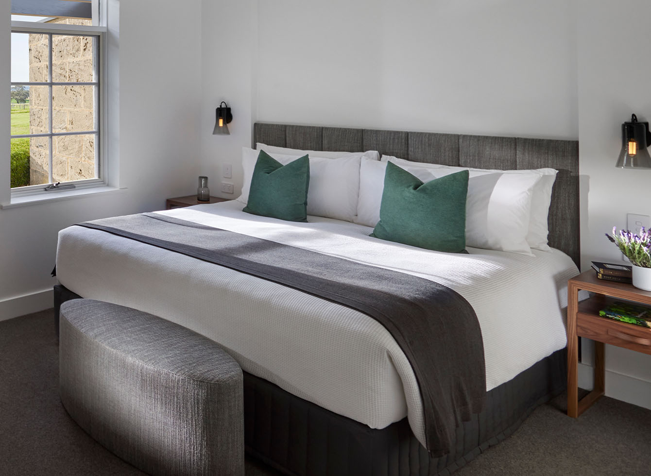 Bedroom and ensuite Right